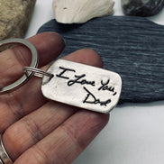 Fingerprint Keychain Dog Tag Shape
