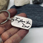 Fingerprint Keychain Dog Tag Shape