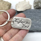 Fingerprint Keychain Dog Tag Shape