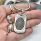 Fingerprint Keychain Dog Tag Shape
