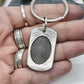 Fingerprint Keychain Dog Tag Shape
