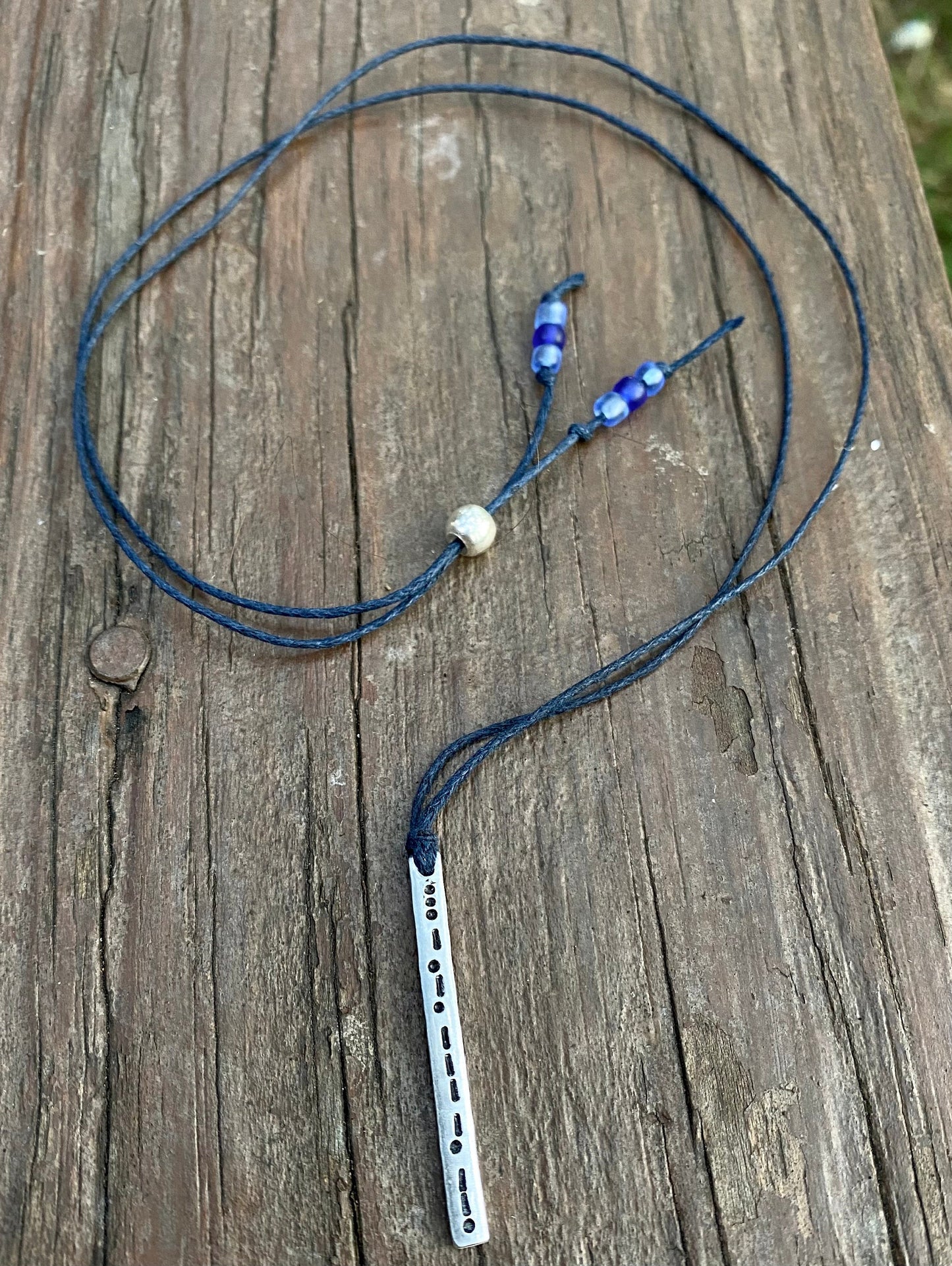 Strong Necklace in Morse Code, Adjustable