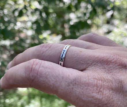 Adjustable Morse Code in Sterling Silver, You Customize up to 20 Dots & Dashes
