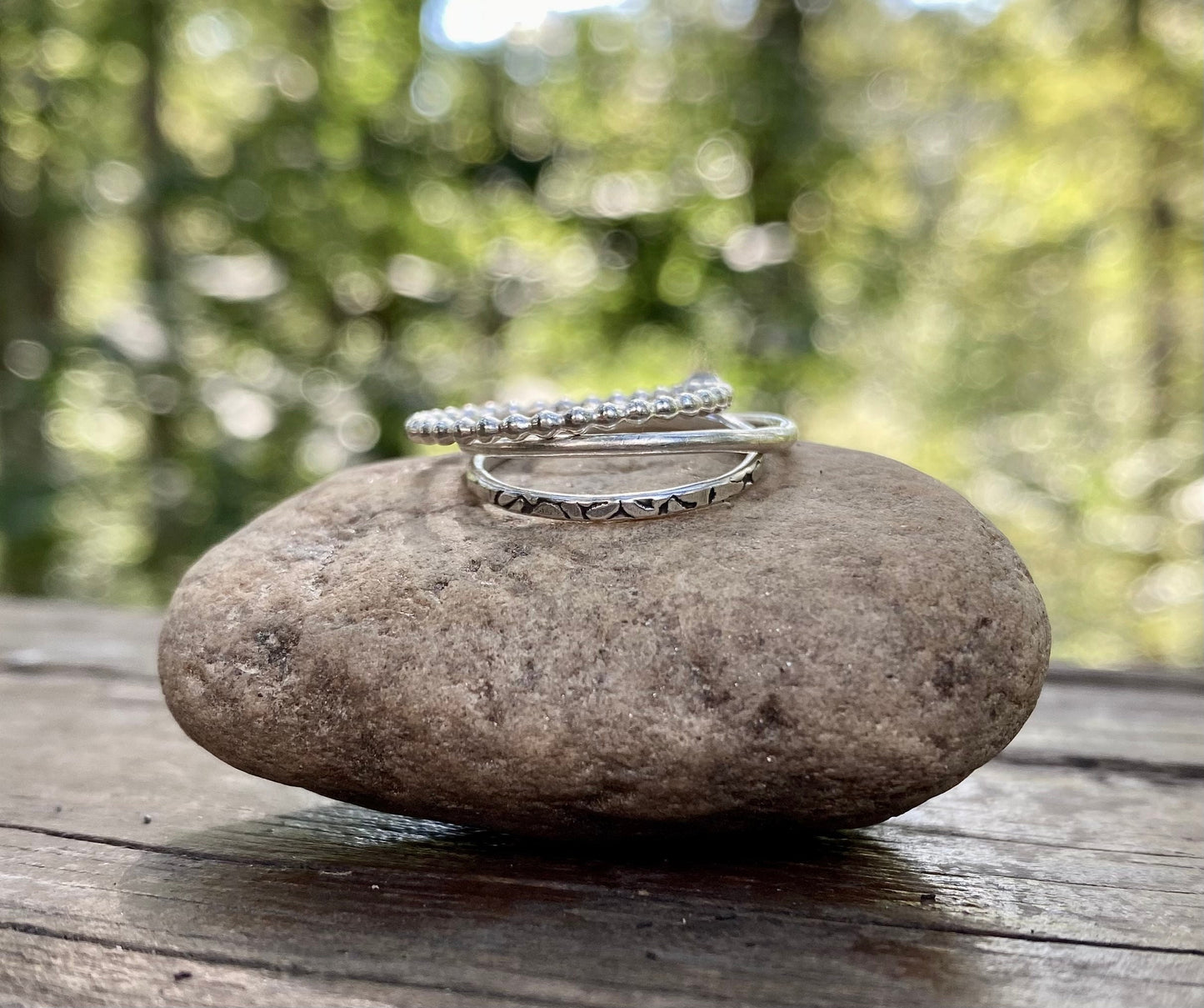 Sterling Silver Textured Stacking Ring
