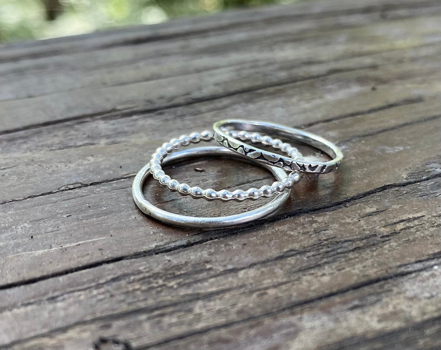 Sterling Silver Stacking Set of 3 Rings