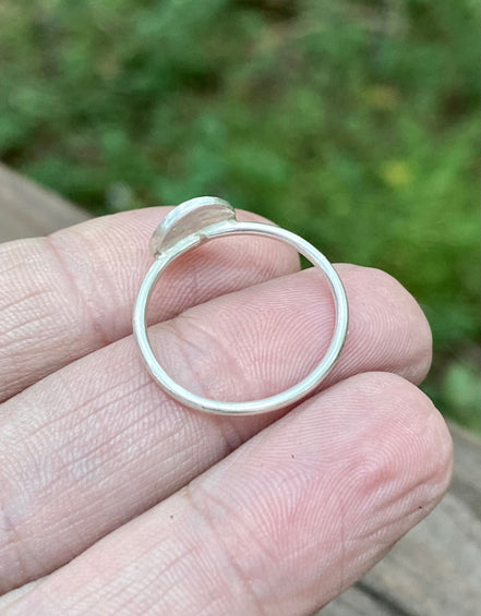 Small Fingerprint Ring in Solid Sterling Silver