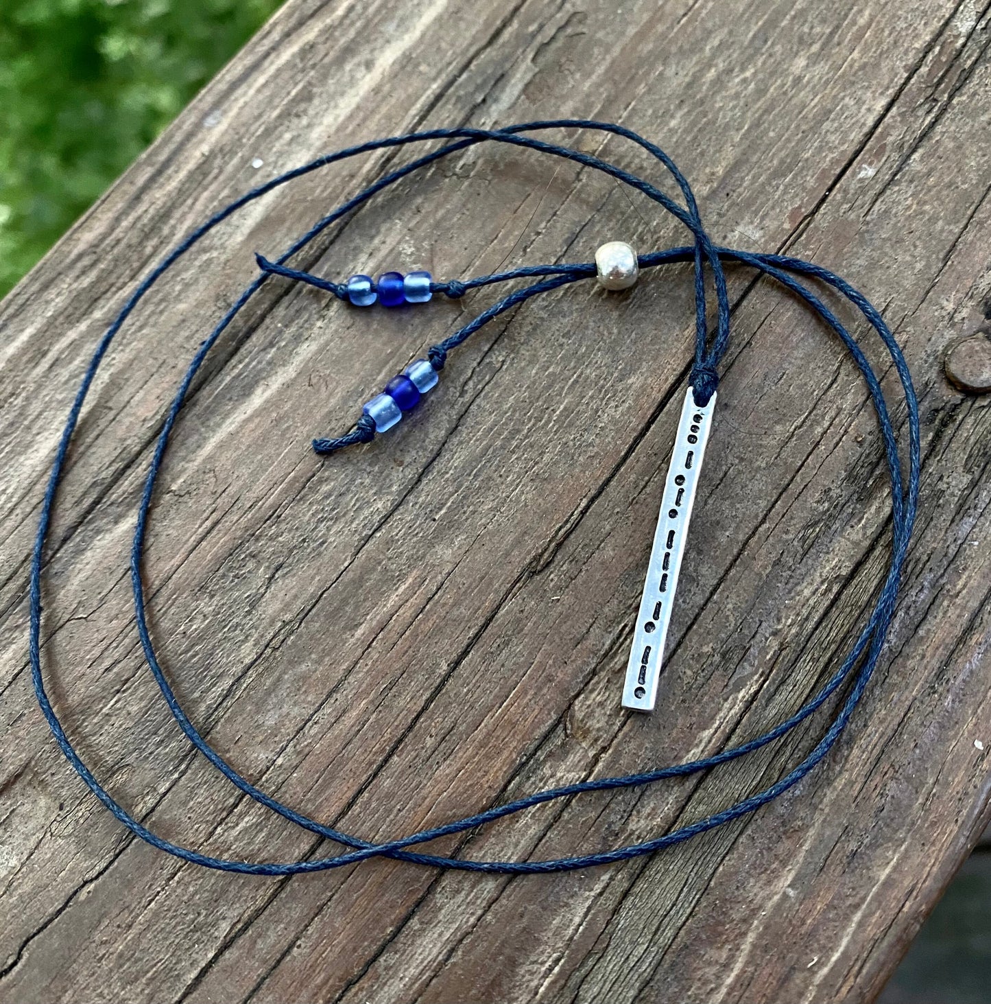 Strong Necklace in Morse Code, Adjustable