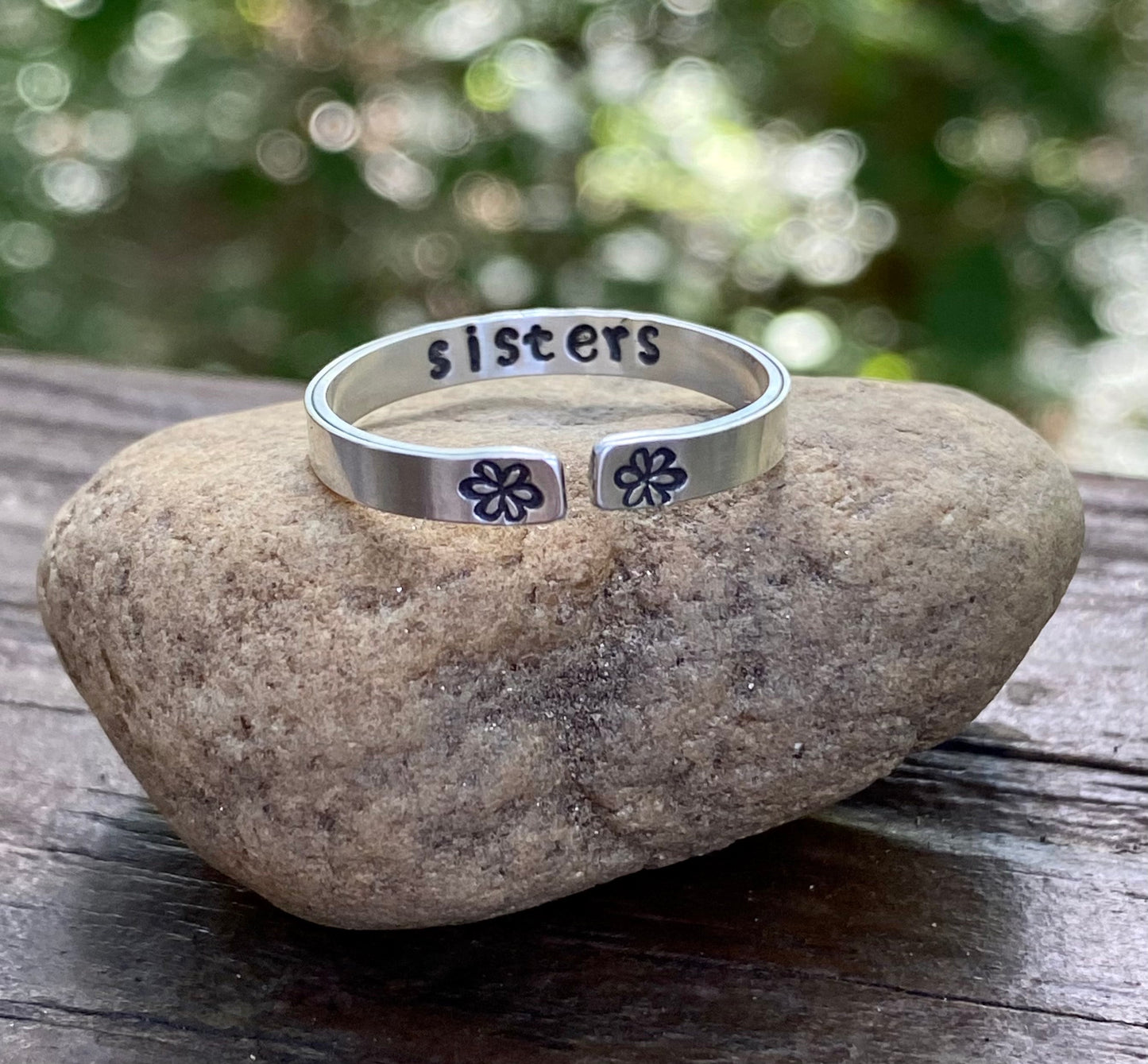 Sisters Sterling Silver Ring, Adjustable