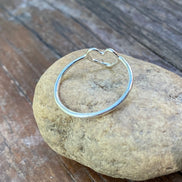 Open Heart Ring, Sterling Silver Heart Ring