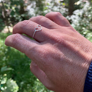 Open Heart Ring, Sterling Silver Heart Ring