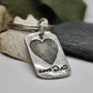 Heart Shaped Fingerprint Keychain with Handwriting