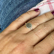Small Fingerprint Ring in Solid Sterling Silver