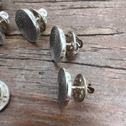 Fingerprint Lapel Pin in Sterling Silver
