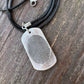 Fingerprint Dog Tag Charm in Solid Sterling Silver