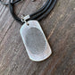 Fingerprint Dog Tag Charm in Solid Sterling Silver