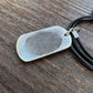Fingerprint Dog Tag Charm in Solid Sterling Silver