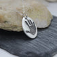 Single Hand Print Charm in Solid Sterling Silver