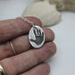 Single Hand Print Charm in Solid Sterling Silver