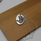 Single Hand Print Charm in Solid Sterling Silver