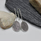 Drop down fingerprint earrings