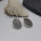 Drop down fingerprint earrings