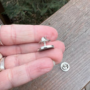 Fingerprint Lapel Pin in Sterling Silver