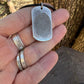 Fingerprint Dog Tag Charm in Solid Sterling Silver