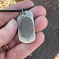 Fingerprint Dog Tag Charm in Solid Sterling Silver