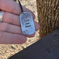 Fingerprint Dog Tag Charm in Solid Sterling Silver