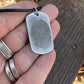 Fingerprint Dog Tag Charm in Solid Sterling Silver