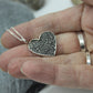 Fingerprint Heart Charm with Bail