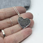Fingerprint Heart Charm with Bail