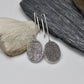Drop down fingerprint earrings