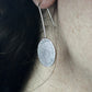 Drop down fingerprint earrings