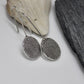 Drop down fingerprint earrings