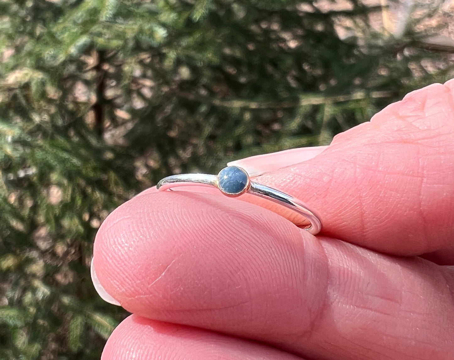 Burnt Blue Vitreous Enamel Ring
