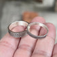 Fingerprint Ring Band in Solid Sterling Silver