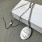 Engraved Oval Fingerprint Charm