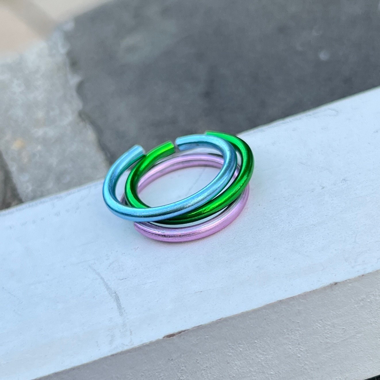 Colorful Stacking Rings