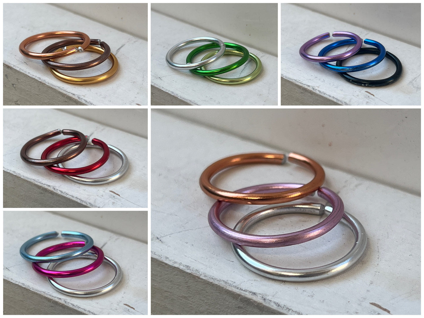 Anodized Aluminum Stacking Rings