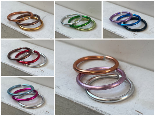 Anodized Aluminum Colorful Stacking Rings