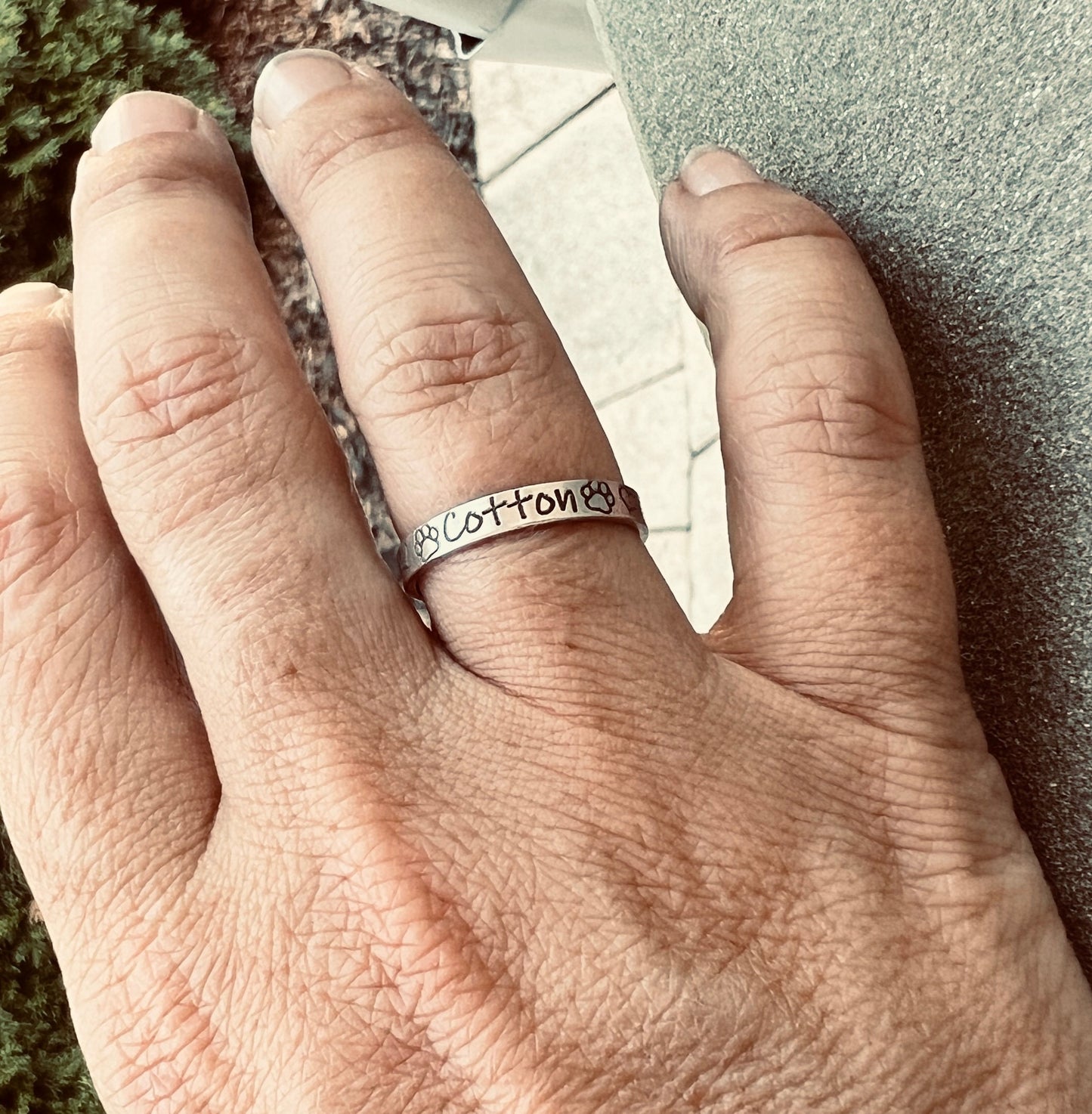 Pet Name Ring in Solid Sterling Silver Ring
