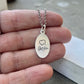Oval Handwriting Charm in Sterling Silver