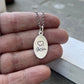 Oval Handwriting Charm in Sterling Silver