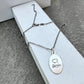 Oval Handwriting Charm in Sterling Silver