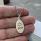Oval Handwriting Charm in Sterling Silver