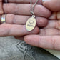 Oval Handwriting Charm in Sterling Silver