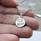 Circle Handwriting Charm in Sterling Silver
