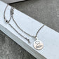 Circle Handwriting Charm in Sterling Silver