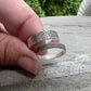 Fingerprint Ring Band in Solid Sterling Silver